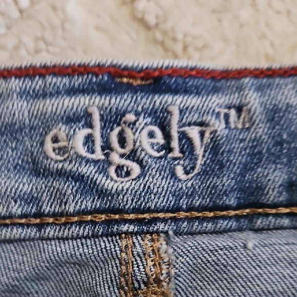 Bundle Sale | 4 for $20 |Denim Blue Distressed Jean Shorts Size 14 - Picture 3 of 4